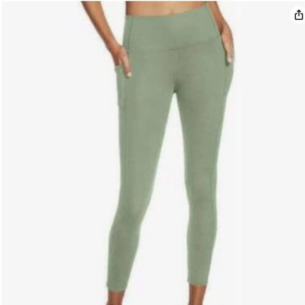 Skechers Go Walk Tight Go Walk High Waisted 7/8 Leggings Green NWT